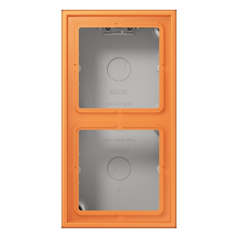 Jung - Aufputzgehäuse für Unterputzgerät Aufputz-Kappe 2fach LC 582 A 225 orange clair (32081)