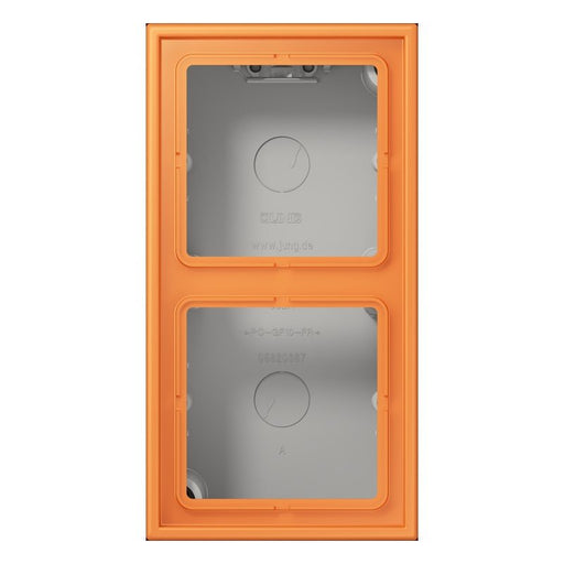 Jung - Aufputzgehäuse für Unterputzgerät Aufputz-Kappe 2fach LC 582 A 225 orange clair (32081)