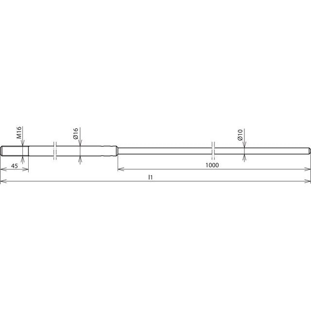 DEHN - Fangeinrichtung für Blitzschutz Fangstange FS M16 10 2000 AL M16 L2000 AlMgSi F22