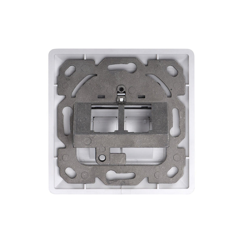 DIGITUS - Einsatz/Abdeckung für Kommunikationstechnik Zentralplatte 2-fach DN-93801-1 80x80, RAL9010, RJ45
