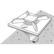 HellermannTyton - Befestigungssockel und -element für Kabelbinder Befestigungssockel MB5A-151-28602 Schwarz 100 St ME − 100 Stück