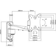 E+P Elektrik - Halterung für Audio-/Videosysteme Wandhalterung,neig/schwenk WHS 223 sw