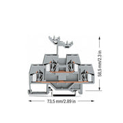 WAGO - Durchgangs-Reihenklemme Durchgangsklemme 281-619 0,08-4mmq grau − 50 Stück