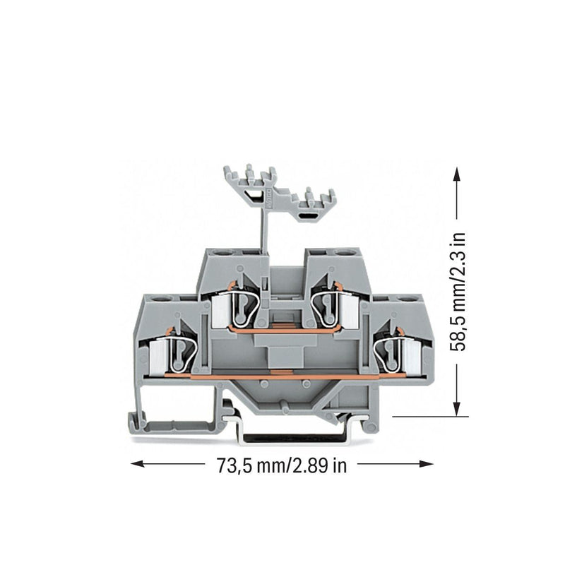 WAGO - Durchgangs-Reihenklemme Durchgangsklemme 281-619 0,08-4mmq grau − 50 Stück