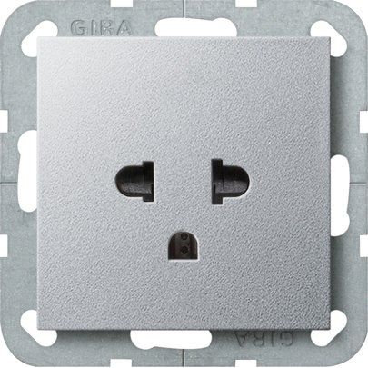 Gira - Steckdose EURO US System 284026 alu