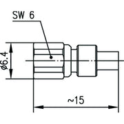 Telegärtner - Koax-Steckverbinder SMC-Kabelbuchse AU 100024908 RG405/U,1671A,UT-85 − 5 Stück