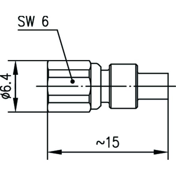Telegärtner - Koax-Steckverbinder SMC-Kabelbuchse AU 100024908 RG405/U,1671A,UT-85 − 5 Stück