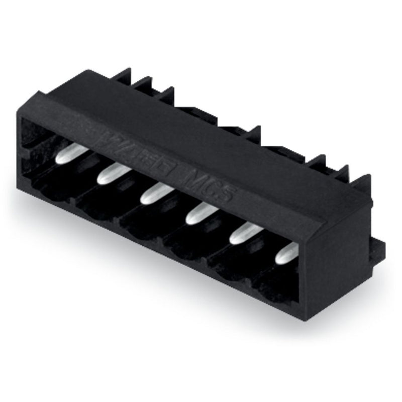 WAGO GmbH & Co. KG - Leiterplattensteckverbinder THR - Stiftleiste Lötstift 231 - 46#4050821003953 1,2x1,2,abgew.,sw − 100 Stück