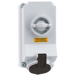 Bals Elektrotech - CEE-Steckdose abschaltbar, abgesichert (IEC 60309) Wandsteckdose abschaltbar 16064 verriegelt 16A 4p 5