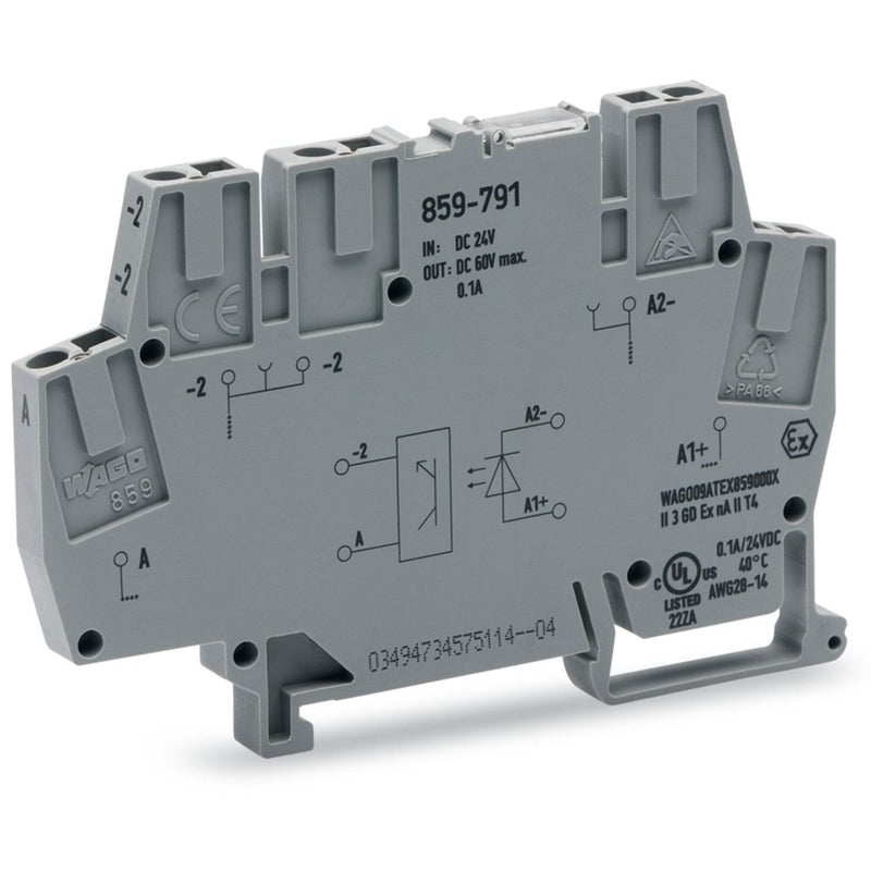 WAGO GmbH & Co. KG - Optokoppler Optokoppler -Klemme 859-791 grau − 10 Stück