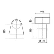 Maico - Zubehör/Ersatzteile für Ventilatoren Winkel MF-WL100 80/200 90, DN 100
