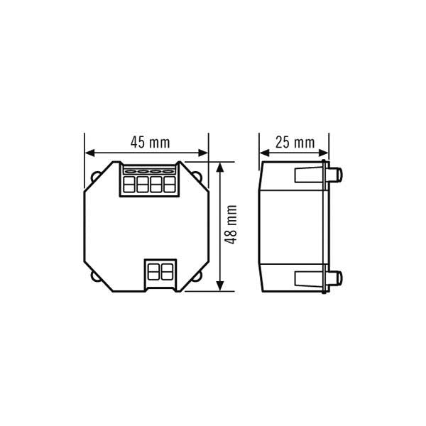 ESYLUX - Bussystem-Schaltaktor Schaltmodul ACTUATORSEMIA.C4DALI UP für DALI-Bus