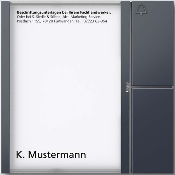 Siedle&Söhne - Funktionsmodul für Türkommunikation Bus-Tasten-Modul BTM 650-01 AG anthrazitgrau
