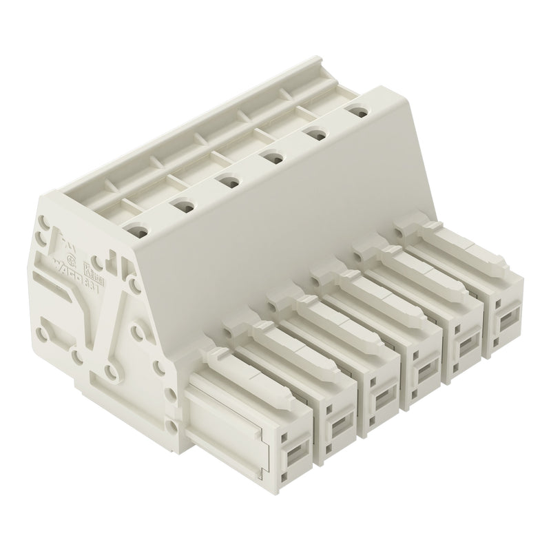 WAGO - Ein- und mehrpolige Klemmenleiste 1-Leiter-Federleiste 831-3106 CAGECLAMP,10mm²,lgr − 24 Stück