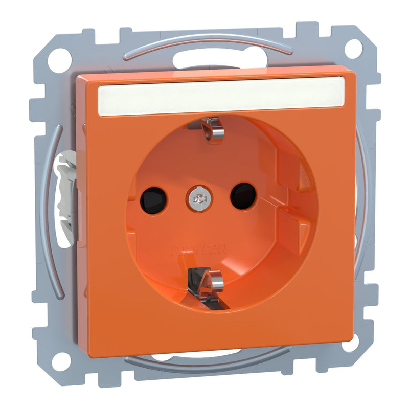 Merten - Steckdose SCHUKO-Steckdose ZSV or MEG2302-0302 mit Schriftfeld