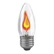 Scharnberger+Hasenbein - Allgebrauchsglühlampe Kerzenform Flackerkerze 35x97mm 40940 E27 240V 3W klar