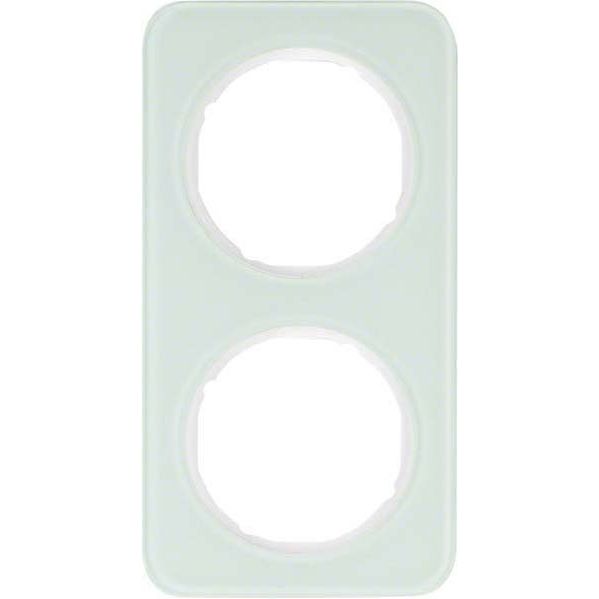 Berker - Abdeckrahmen Rahmen Glas/pows 10122109 2fach
