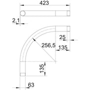OBO Bettermann - Bogen für Installationsrohre Aluminiumrohrbogen SBM63W ALU m. Gewinde M63x1,5 − 3 Stück