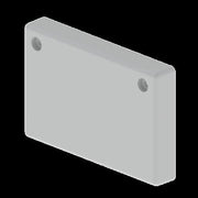 Unex - Endstück für Kabelrinne Endstück grau 66113-48 60x100 U48X RAL7038 − 4 Stück