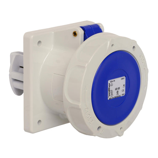 Walther Werke - CEE-Anbausteckdose (IEC 60309) Anbaudose gerade 63A 469409 4P 230V 9h IP67