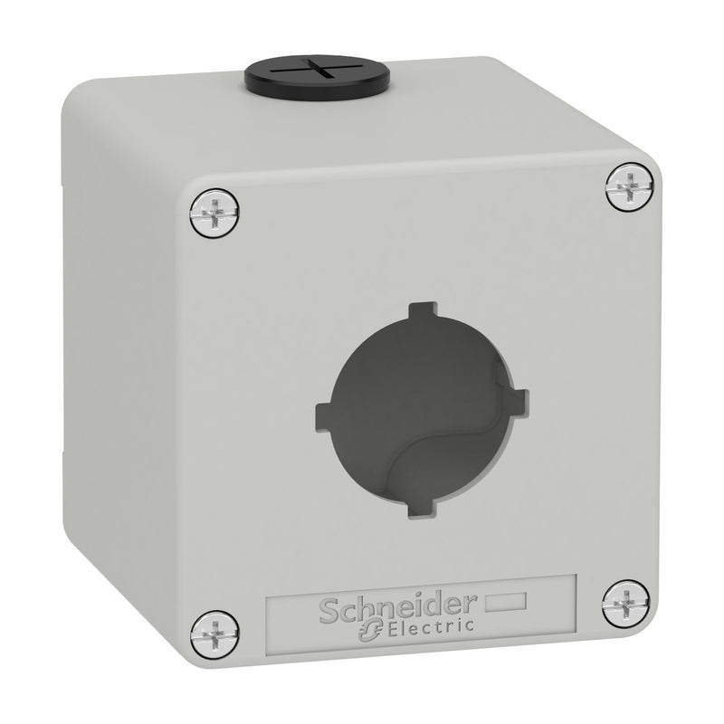 Schneider Electric - Gehäuse für Befehls- und Meldegeräte Leergehäuse XAP, Metall XAPD1601 grau, für 1x30mm