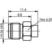 Telegärtner - Koax-Steckverbinder SMA-Kabelbuchse 50Ohm AU 100024730 G10 (UT-141) − 5 Stück