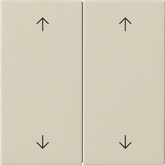 Gira - Abdeckung/Bedienelement für Installationsschalterprogramme Wippe 2-fach 538701 Cremeweiß