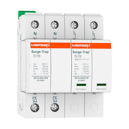 Mersen - Blitzstromableiter für Energietechnik Überspannungsableiter STPT12-25K275V-2PGM Typ1+2 25kA Uc275V