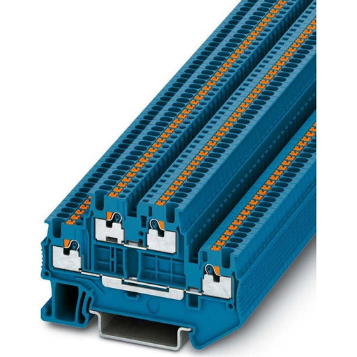 Phoenix Contact - Durchgangs-Reihenklemme Doppelstock-Klemme PTTB 1,5/S BU 0,14-1,5qmm, blau − 50 Stück