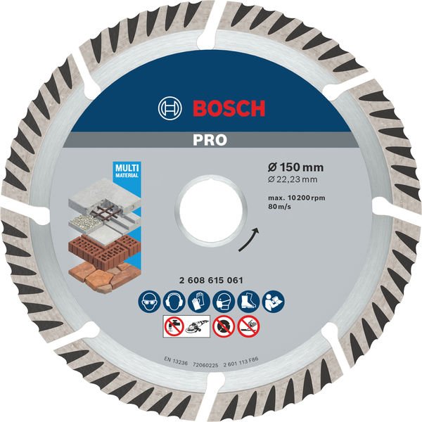 Bosch - Trenn-/Schleifscheibe PRO Multi Material 2608615062 Diamanttrennscheibe