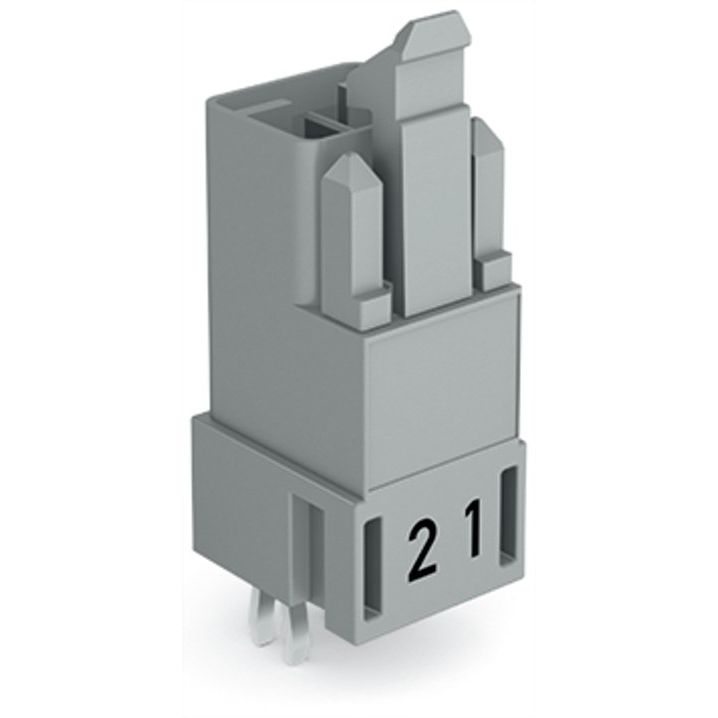 WAGO - Leiterplattensteckverbinder Stecker für Leiterplatten 890-852 2-polig,grau − 100 Stück