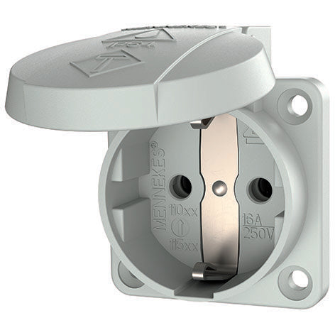 Mennekes - Schutzkontakt-Anbausteckdose Schuko-Anbau-Steckdose 11010 16A,2p+E,230V,gr