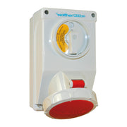 Walther Werke - CEE-Steckdose abschaltbar, abgesichert (IEC 60309) Wandsteckdose 32A AT139309 3P 400V 9h IP67