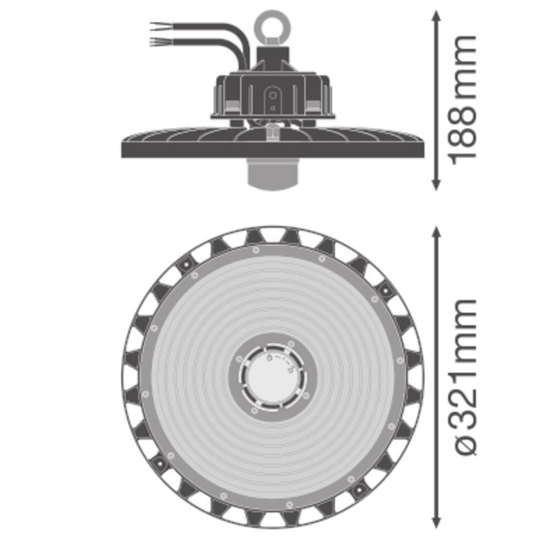 Ledvance - Hallen-Reflektorleuchte LED-Hallenleuchte m.Sensor HBSENP147840110DIP65 840, 110Gr