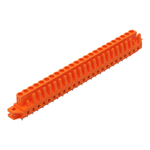 WAGO - Leiterplattensteckverbinder THT-Federleiste gerade 232-184/031-000 Maß 5,08mm,orange − 10 Stück
