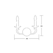 Brumberg Leuchten - Decken-/Wandleuchte Wandleuchte 50802020 E14 chrom 2x40W max