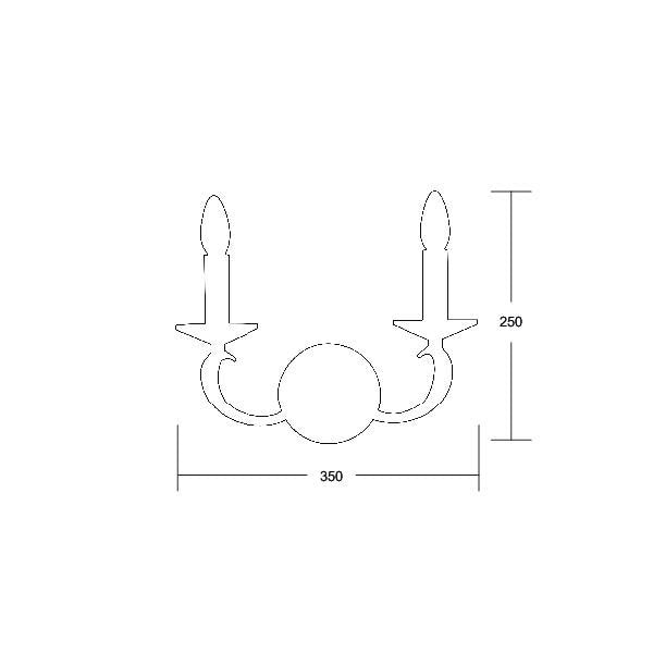 Brumberg Leuchten - Decken-/Wandleuchte Wandleuchte 50802020 E14 chrom 2x40W max