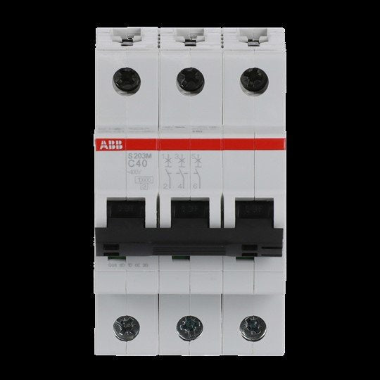 ABB Stotz S&J - Leitungsschutzschalter Sicherungsautomat S203M-C40 10kA 40A C 3p