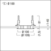 Zumtobel Group - Mechanisches Zubehör/Ersatzteile für Leuchten Planarring PANOS INF #60800765 E100