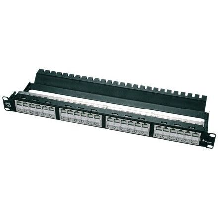 Telegärtner - Patchpanel Kupfer Durchführungspanel sw 100007040 48x AMJ-Kuppl. Cat6