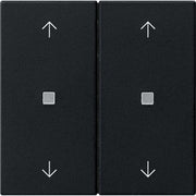 Gira - Abdeckung/Bedienelement für Installationsschalterprogramme Wippe 2-fach 5386005 Schwarz