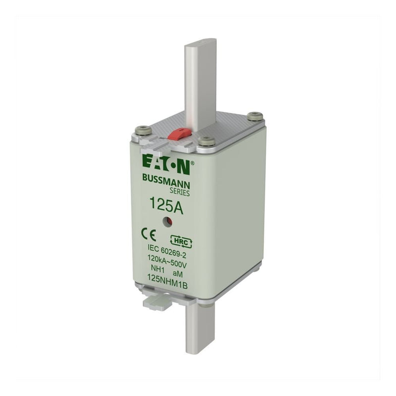 Eaton - Messersicherung Sicherungseinsatz Nieders. NH FUSE 12#125NHM1B 125A AC 500V 120kA − 3 Stück