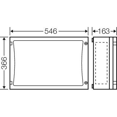 Hensel - Leergehäuse ENYSTAR-Leergehäuse FP 0401 306x486x136mm