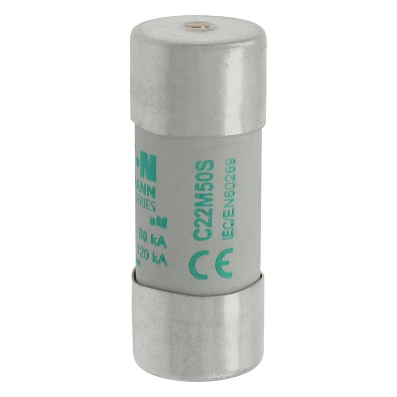 Eaton - Zylindrische Sicherung Sicherungseinsatz Nieders. CYL AM 22,#C22M50S 50A AC 690V 80kA − 10 Stück