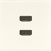 Jung - Multifunktions-Anschlussdose Multimedia-Anschluss ws MA LS 1133 2 x HDMI m.Tragring