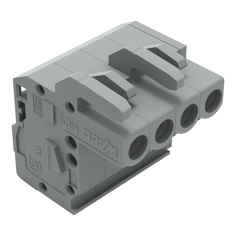 WAGO - Kabelsteckverbinder für Leiterplattensteckverbinder 1-Leiter Federleiste 232-104/026-000 CAGECLAMP 2,5mm²,gr − 100 Stück