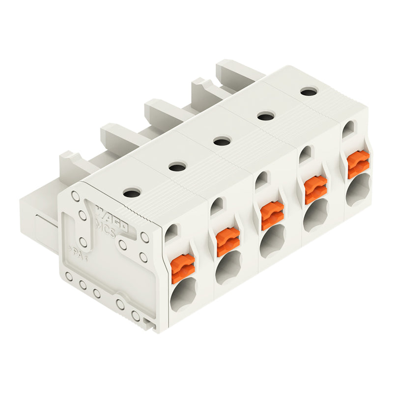WAGO - Kabelsteckverbinder für Leiterplattensteckverbinder 1-Leiter-Federleiste 2721-205/026-000 Push-inCAGECLAMP,lgr − 50 Stück