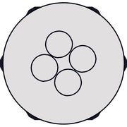 Icotek - Kabelführung für Gehäuse/Schränke Kabeldurchführungsplatte KEL-DPZ32/4-2 gy grau, 4x5-9,5mm − 10 Stück