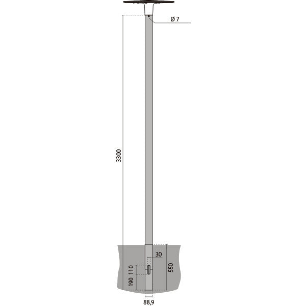 Performance in Light - Lichtmast Mast SPILLO INT 315023 3,3m