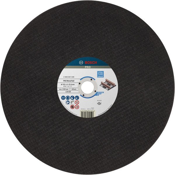 Bosch - Trenn-/Schleifscheibe PRO Rail Trennscheibe, 2608601339 355 x 4 x 25,4 mm